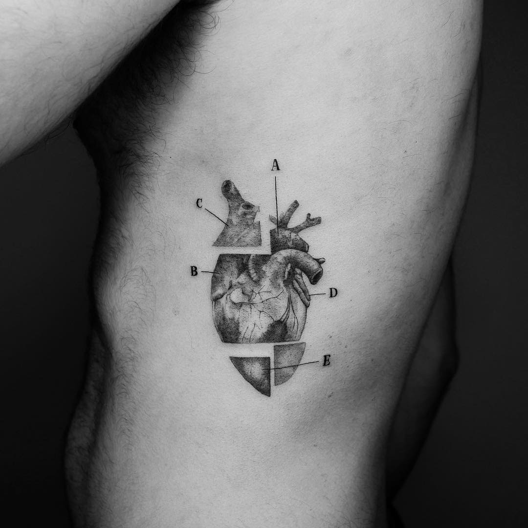 Dani Sanz Heart Tattoo